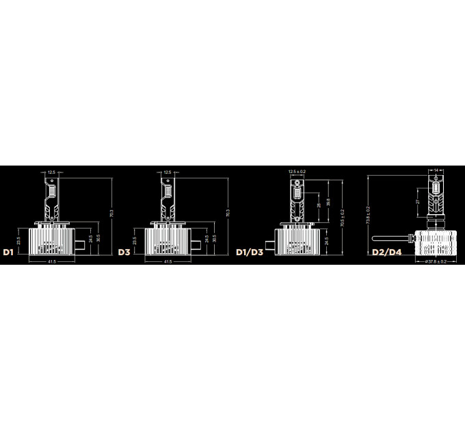 Світлодіодні лампи DriveX D8 DLX NEW series 50W 6000K CAN під штатний блок