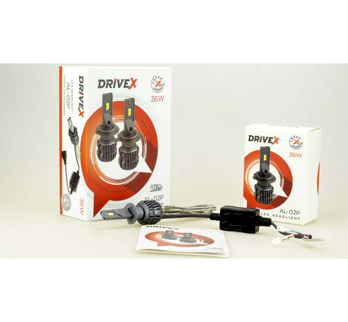 Світлодіодні лампи DriveX AL-02P H1 6000K LED 36W 12В