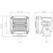 Фара додаткового світла DriveX WL SQ-106 DLX 3" SP+DRL 4L-20W OSR