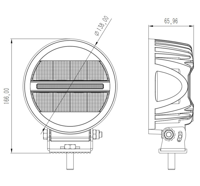 Фара додаткового світла DriveX WL R-110 DLX 5.5" DB+DRL 8L-40W OSR