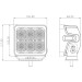 Фара додаткового світла DriveX WL SQ-108 DLX 4" FL+DRL 24L-120W OSR