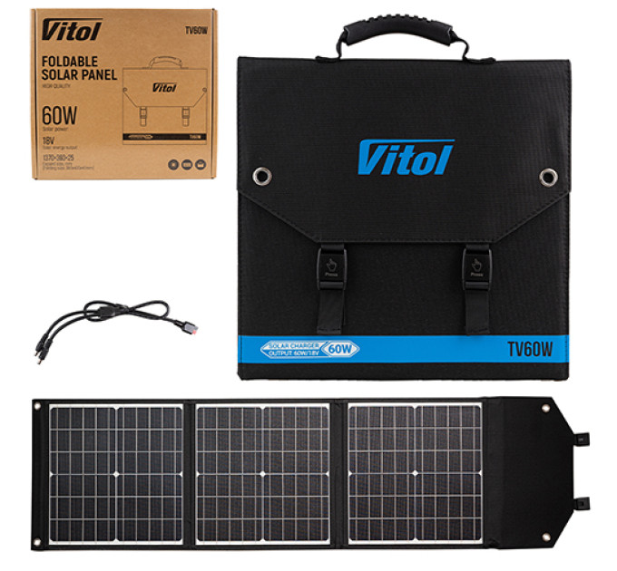 Портативна сонячна панель Vitol TV60W