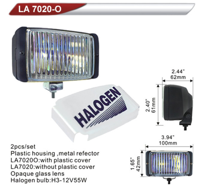Фара додаткова DLAA LA 7020O-RY