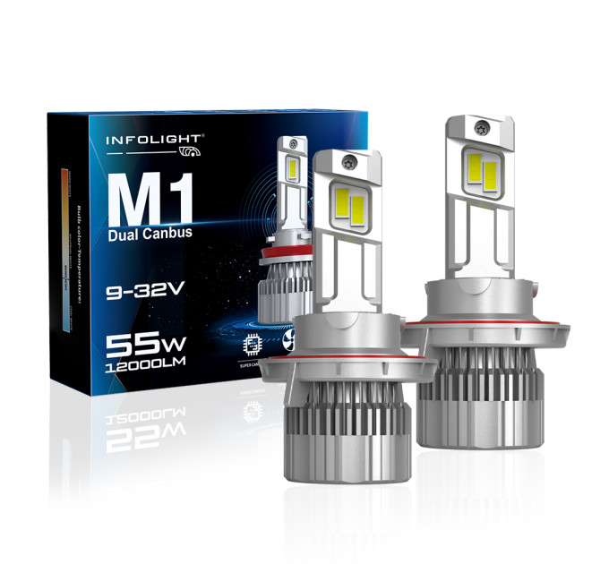 Світлодіодні лампи Infolight M1 Dual Canbus H13 55W