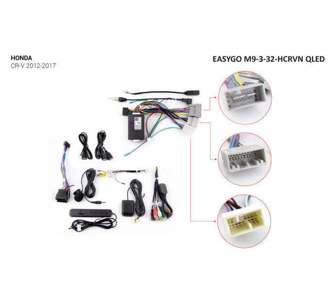 Штатна автомагнітола EasyGo M9-3-32-HCRVN QLED Honda CR-V 2012-2017