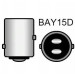Світлодіодні лампи Infolight P21/5W, BAY15D (1157) Red