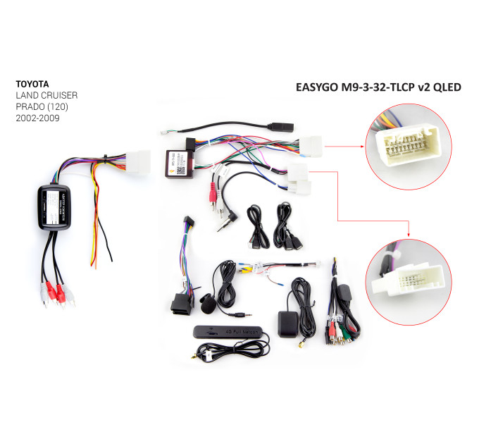 Штатна магнітола EasyGo M9-3-32-TLCP v2 QLED Toyota Land Cruiser Prado (120)