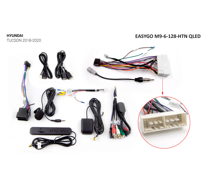 Штатна магнітола EasyGo M9-6-128-HTN QLED Hyundai Tucson