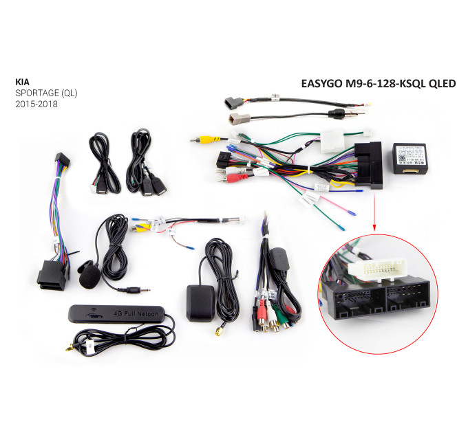 Штатна магнітола EasyGo M9-6-128-KSQL QLED KIA Sportage