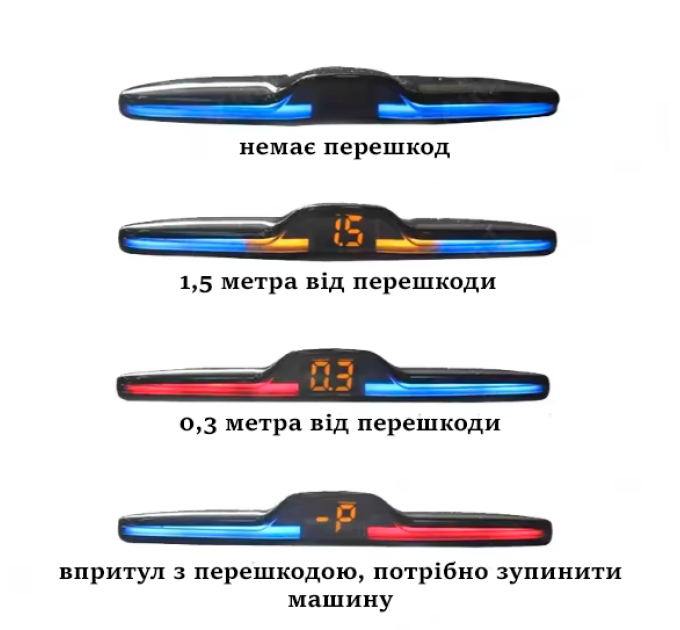 Парктронік Falcon 777 black-8 sensor