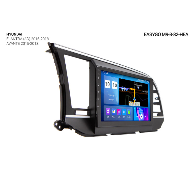 Штатна автомагнітола EasyGo M9-3-32-HEA Hyundai Elantra (AD) 2016-2018, Avante 2015-2018
