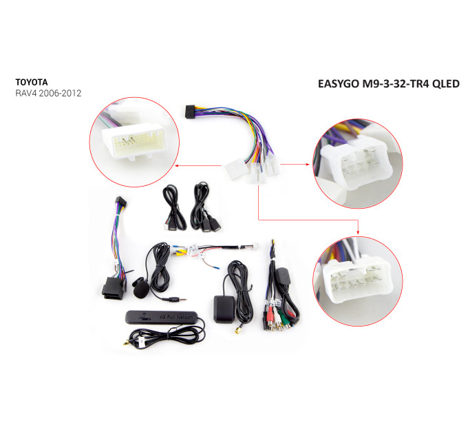 Штатна магнітола EasyGo M9-3-32-TR4 QLED Toyota RAV4