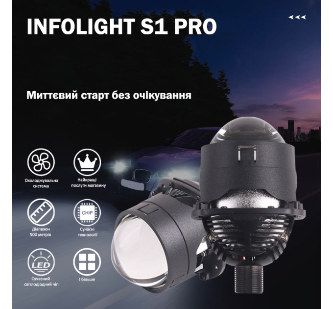 Світлодіодні лінзи BI-LED Infolight S1-Pro