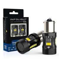 Світлодіодні лампи Infolight PY21W, BAU15S (1156) Canbus White