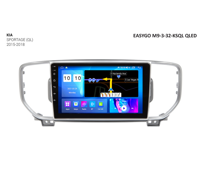 Штатна магнітола EasyGo M9-3-32-KSQL QLED KIA Sportage