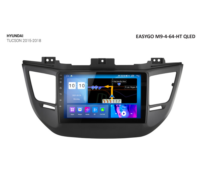 Штатна магнітола EasyGo M9-4-64-HT QLED Hyundai Tucson