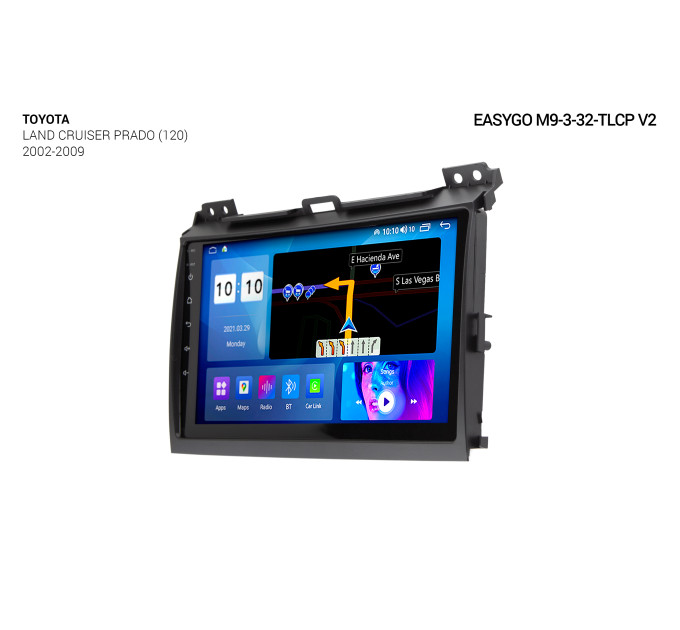 Штатна автомагнітола EasyGo M9-3-32-TLPC v2 Toyota Land Cruiser Prado (120) 2002-2009