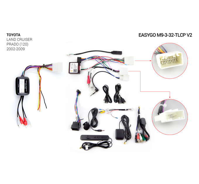 Штатна автомагнітола EasyGo M9-3-32-TLPC v2 Toyota Land Cruiser Prado (120) 2002-2009