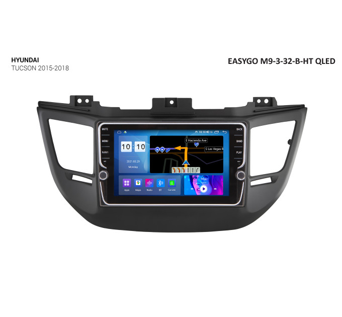 Штатна магнітола EasyGo M9-3-32-B-HT QLED Hyundai Tucson