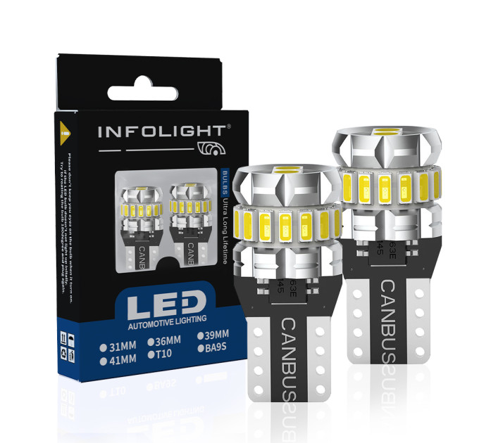 Світлодіодні лампи Infolight T10(w5w) Canbus White