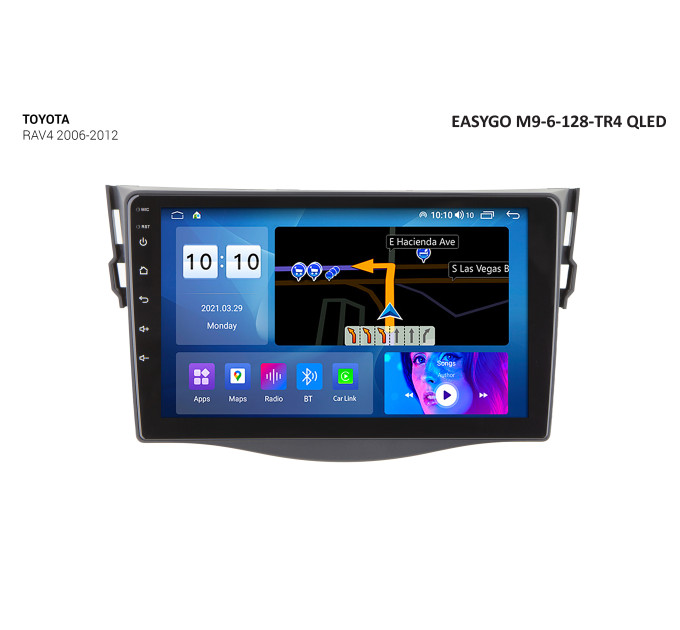 Штатна магнітола EasyGo M9-6-128-TR4 QLED Toyota RAV4