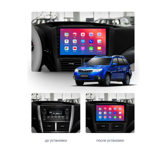 Штатна магнітола EasyGo SUB901-G10 9 inch Subaru Forester 2008-2012 Impreza 2007-2012