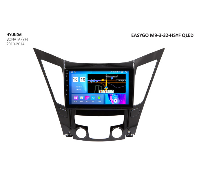 Штатна автомагнітола EasyGo M9-3-32-HSYF QLED Hyundai Sonata (YF) 2010-2014