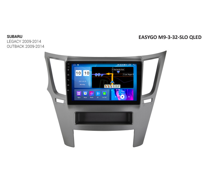 Штатна магнітола EasyGo M9-3-32-SLO QLED Subaru Legacy, Outback