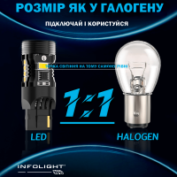 Світлодіодні лампи Infolight T20, 7440 (w21w) Canbus Amber