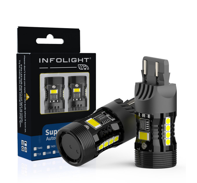 Світлодіодні лампиInfolight T20, 7443 (w21/5w) Canbus White