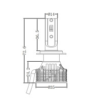 Світлодіодні лампи Nextone LED L6 H7 5500K