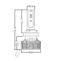 Світлодіодні лампи Nextone LED L6 H11 5500K