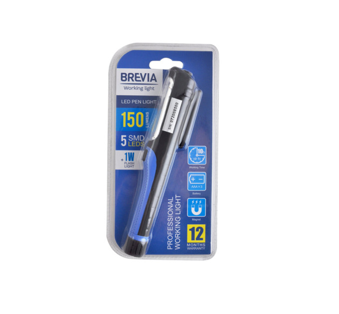 Ліхтар інспекційний Brevia 11110 LED Pen Light 5SMD+1W LED 150lm 3xAAA 
