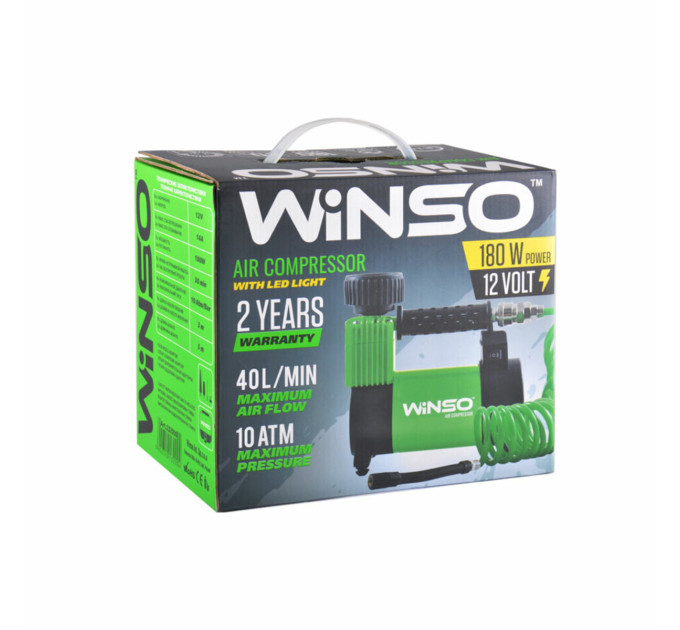 Компресор автомобільний Winso, LED-ліхтар 132000