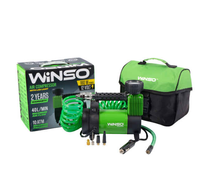 Компресор автомобільний Winso, LED-ліхтар 132000