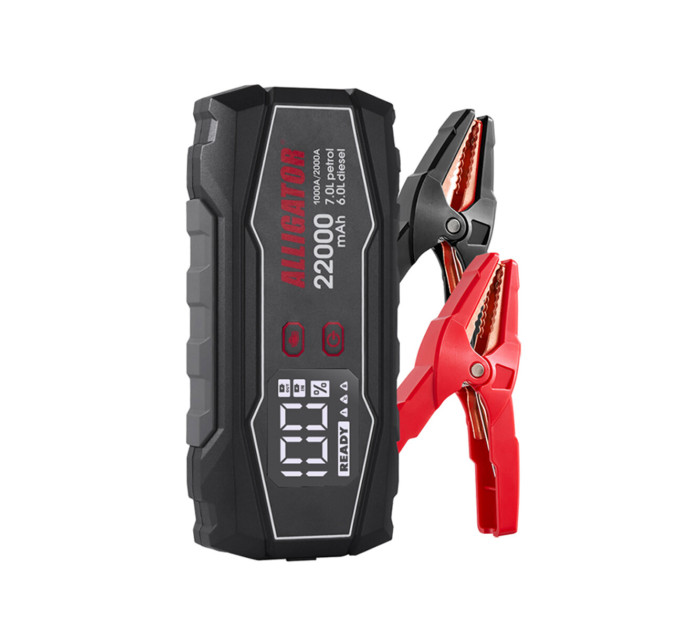 Портативний пусковий зарядний пристрій Alligator Jump Starter JS845 1000A/2000A 22000mAh