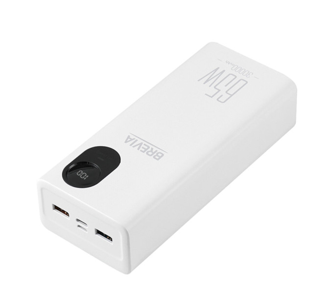 Повербанк Brevia 45365 30000mAh 65W Li-Pol, LCD