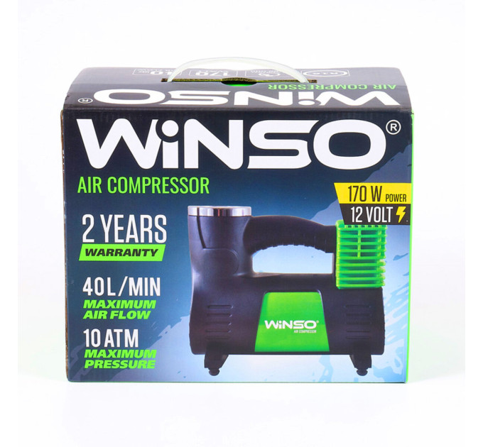 Компресор автомобільний Winso 10 Атм 40 л/хв 170 Вт 133000