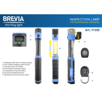 Телескопічна інспекційна лампа Brevia LED 3W COB+1W LED 300lm 2000mAh, microUSB 11350