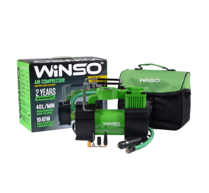 Компресор автомобільний Winso, LED-ліхтар 130000