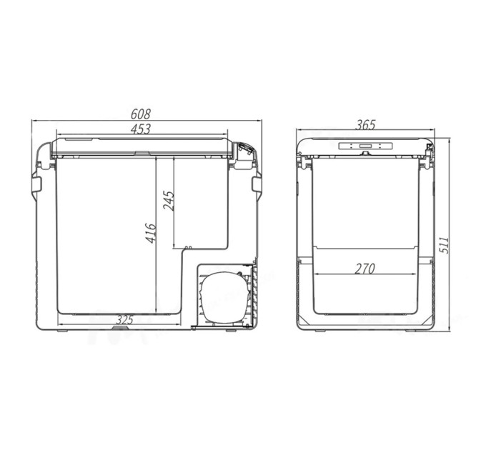 Автохолодильник Brevia 22535 50л (компресор LG)