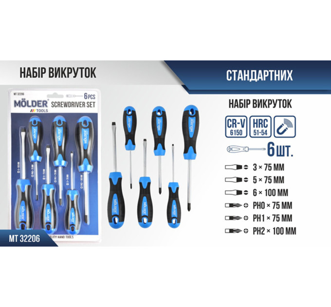 Набір викруток Molder MT32206