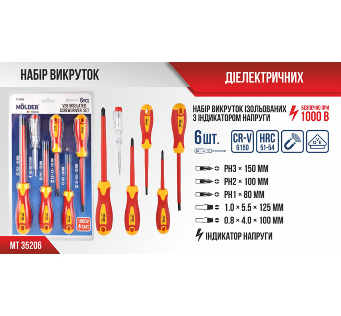 Набір викруток Molder MT35206