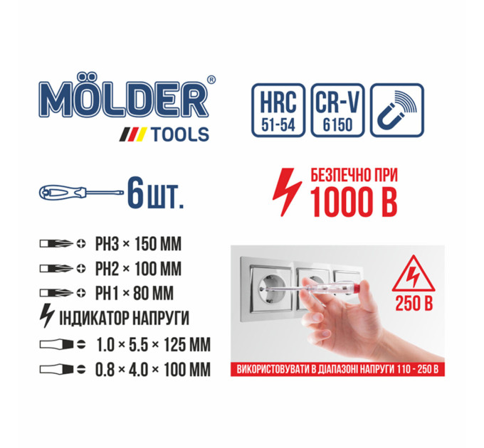 Набір викруток Molder MT35206