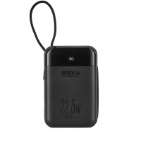 Повербанк Brevia 45222 20000mAh 22.5W Type-C+Lightning Cable, Li-Pol, LCD