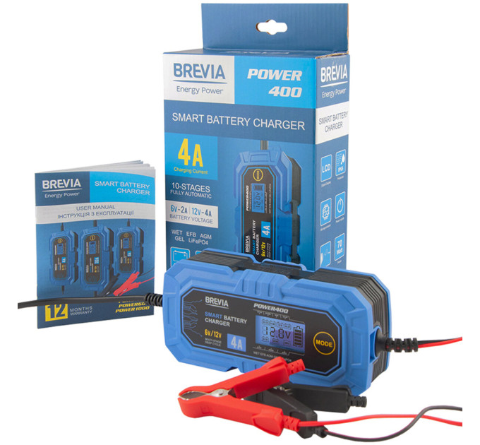 Зарядний пристрій Brevia Power400 20400EP 6V/12V 4A