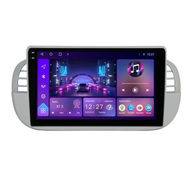 Штатна магнітола Soundbox S-1248 зCarPlay та 4G модемом для автомобіля Fiat 500 2007-2014 S4 2K-1248