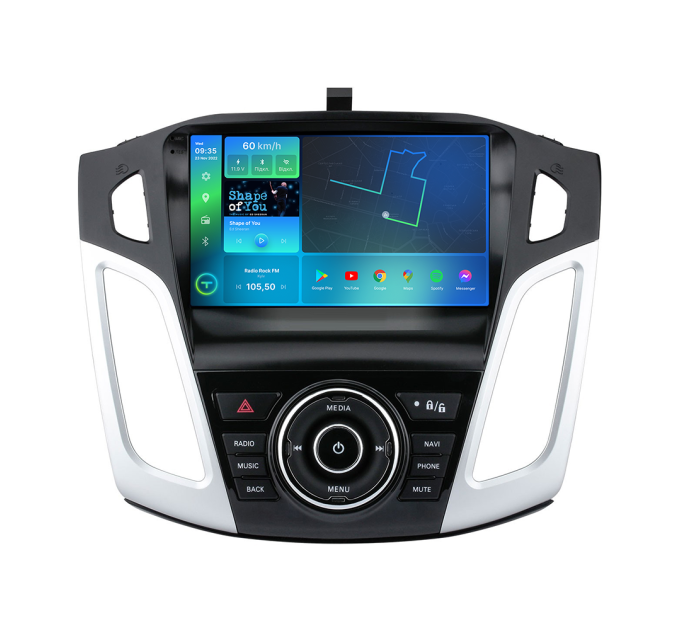 Штатна магнітола Torssen 2K Ford Focus 12-17 чорна/сіра з кнопками F9332 4G Carplay DSP