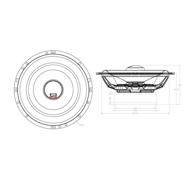 Акустика MTX TX665C