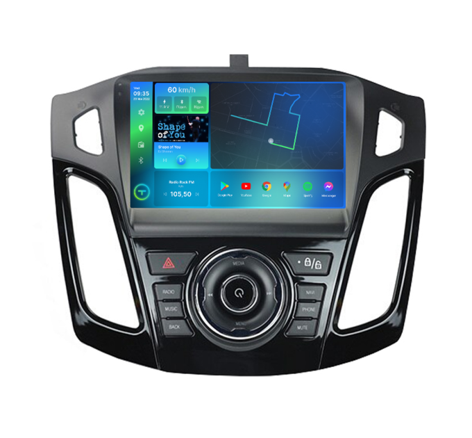 Штатна магнітола Torssen 2K Ford Focus 12-17 чорний глянець з кнопками TOP F9464 4G Carplay DSP